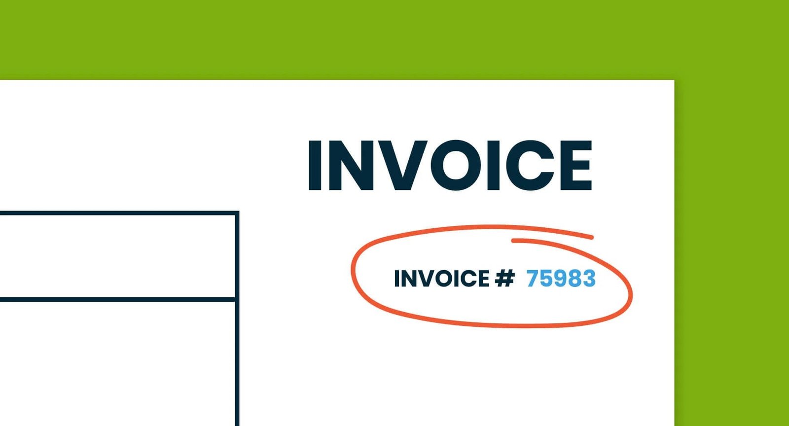 Invoice number formats shown on a laptop screen