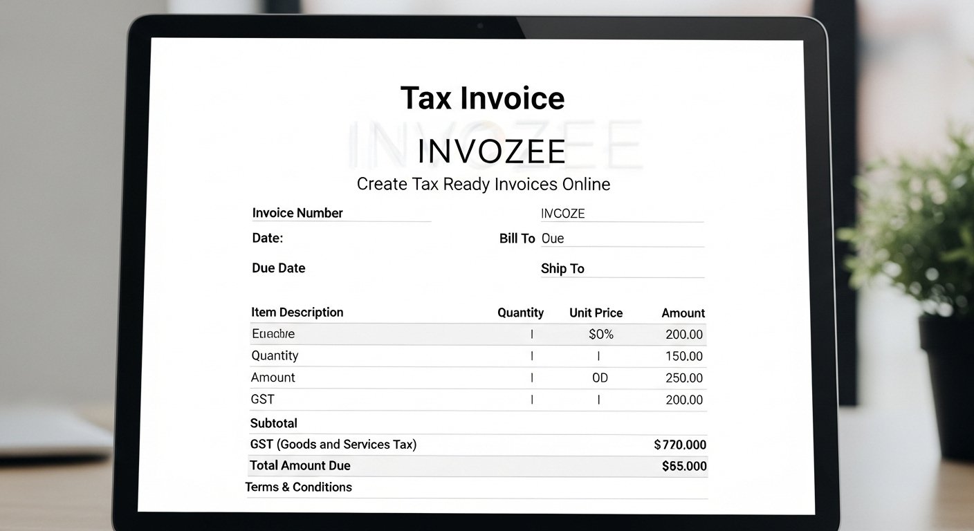 Invoice with GST guide
