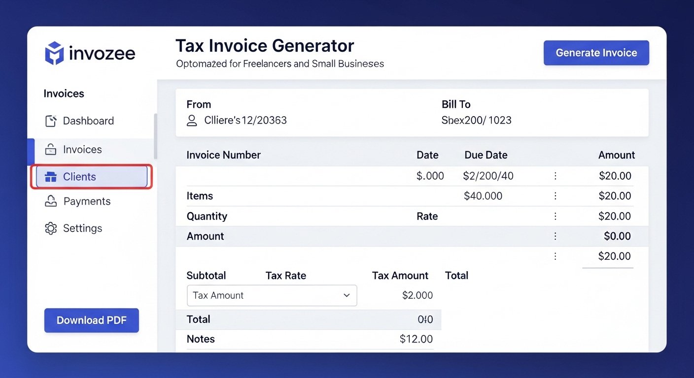 Tax invoice generator for freelancers and SMEs