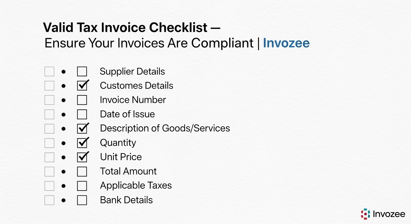 Tax Invoice Checklist